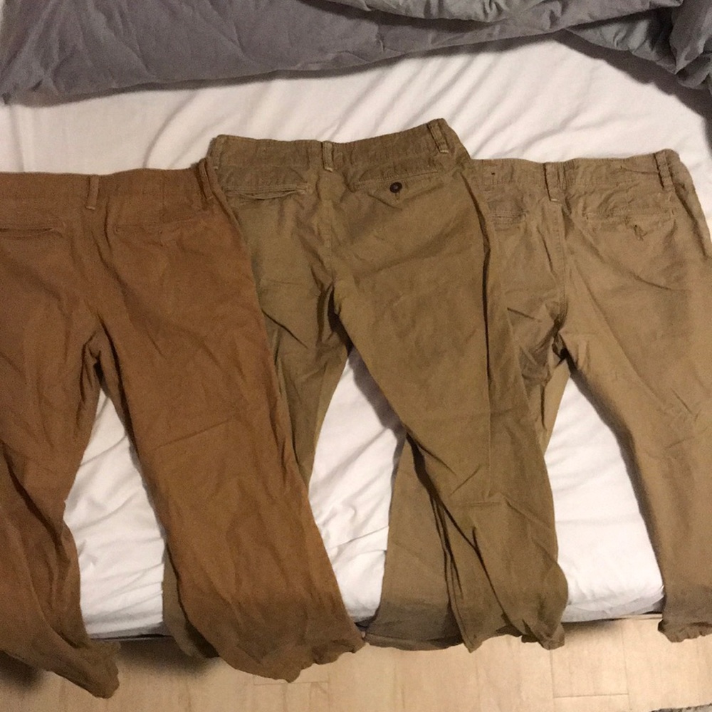 Three pairs of American Eagle khakis - Picture 3 of 4